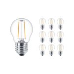 Voordeelpak 10x Philips Corepro LED Lustre E27 Kogel Filament Helder 2W 250lm - 827 Zeer Warm Wit | Vervangt 25W